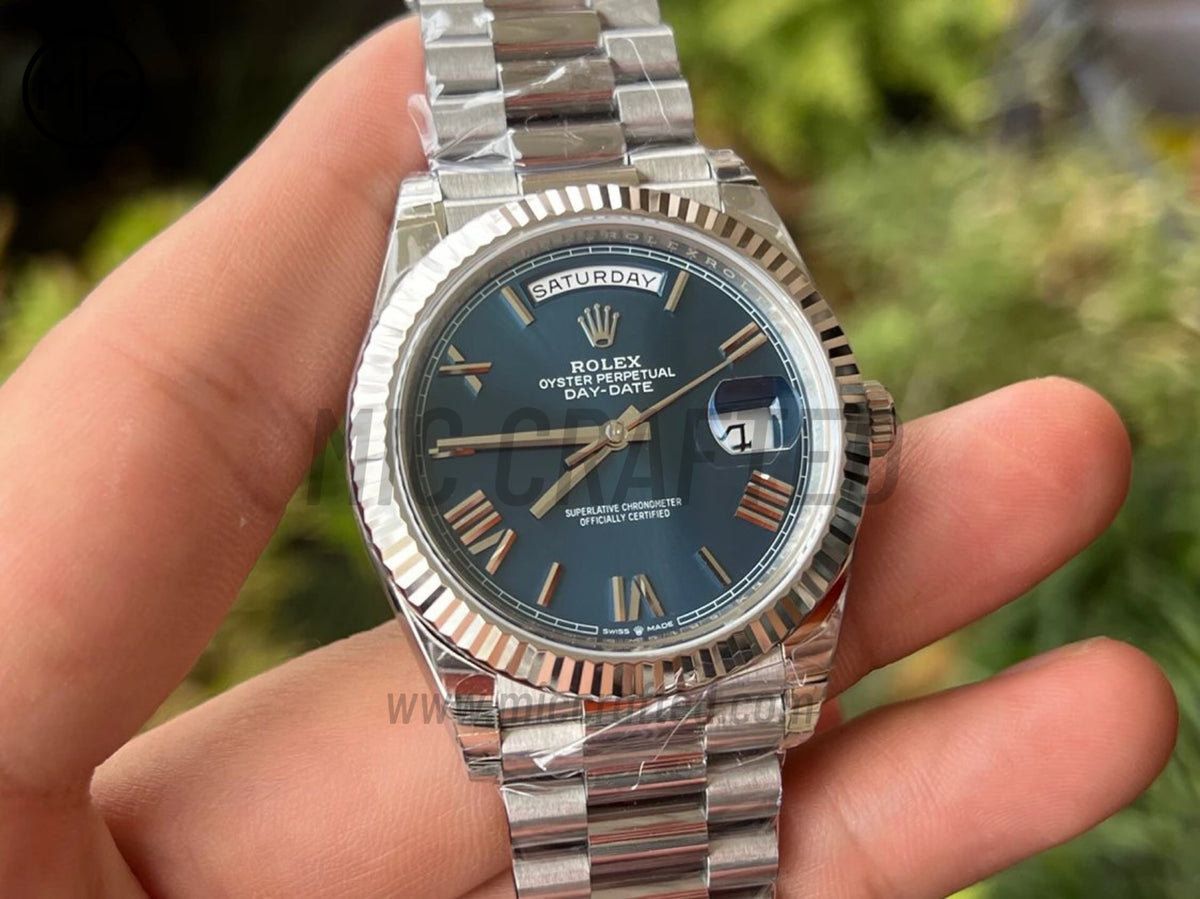 DayDate 40mm 228236 Blue Roman Dial on President Bracelet – Premium Edition