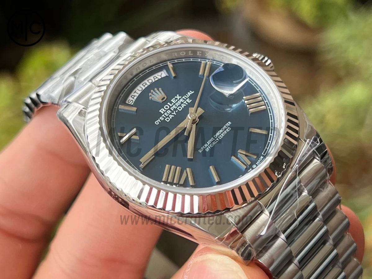 DayDate 40mm 228236 Blue Roman Dial on President Bracelet – Premium Edition