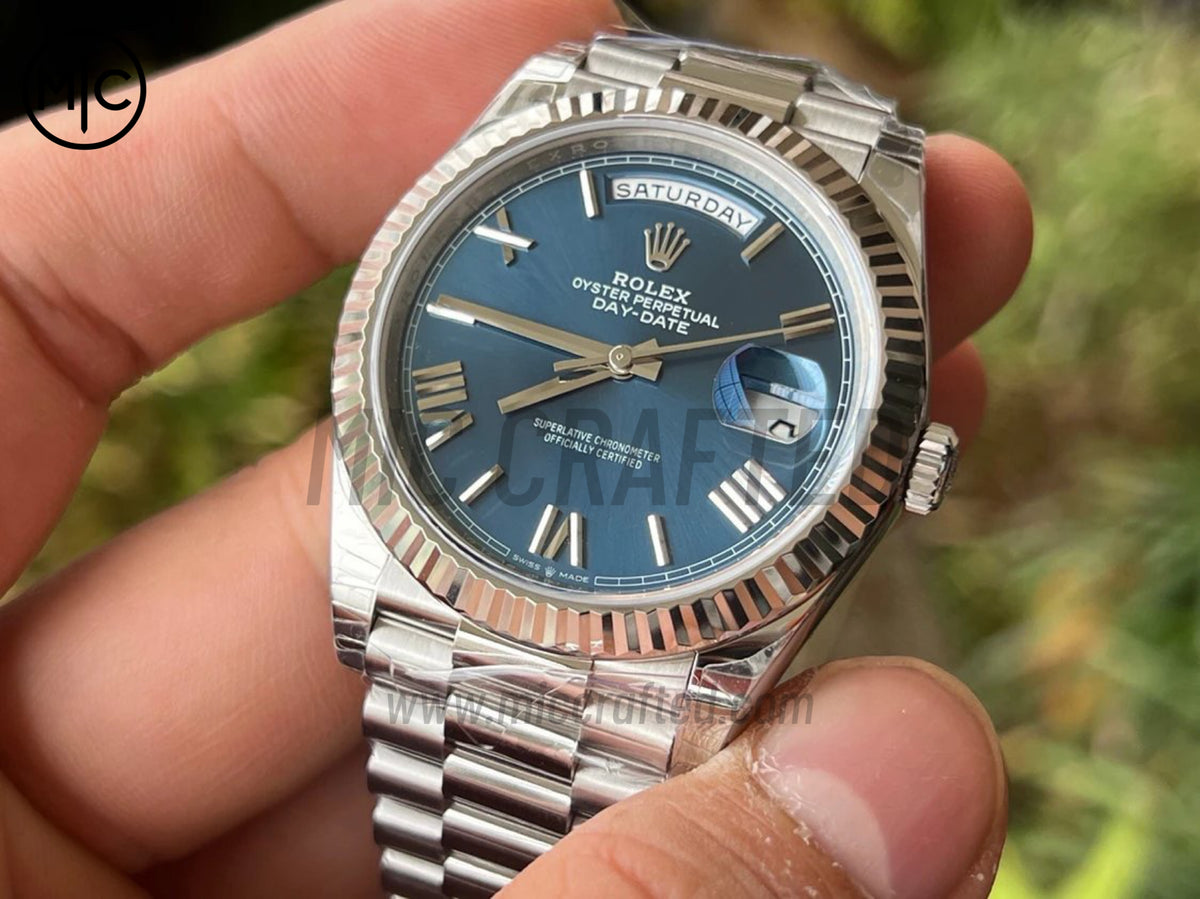 DayDate 40mm 228236 Blue Roman Dial on President Bracelet – Premium Edition