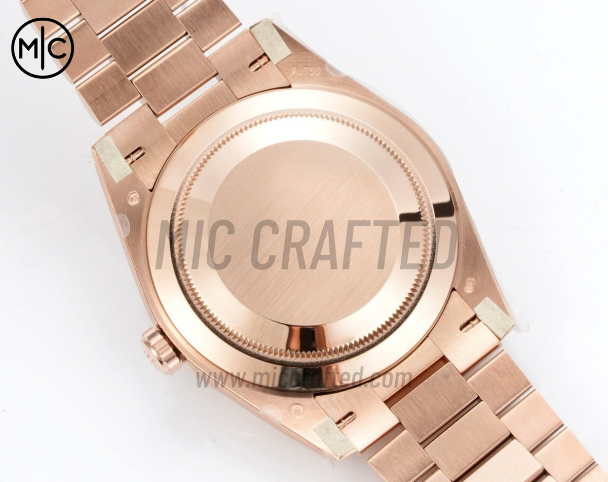 Day Date 40mm RG 228235 Brown Roman Dial on President Bracelet – Premium Edition
