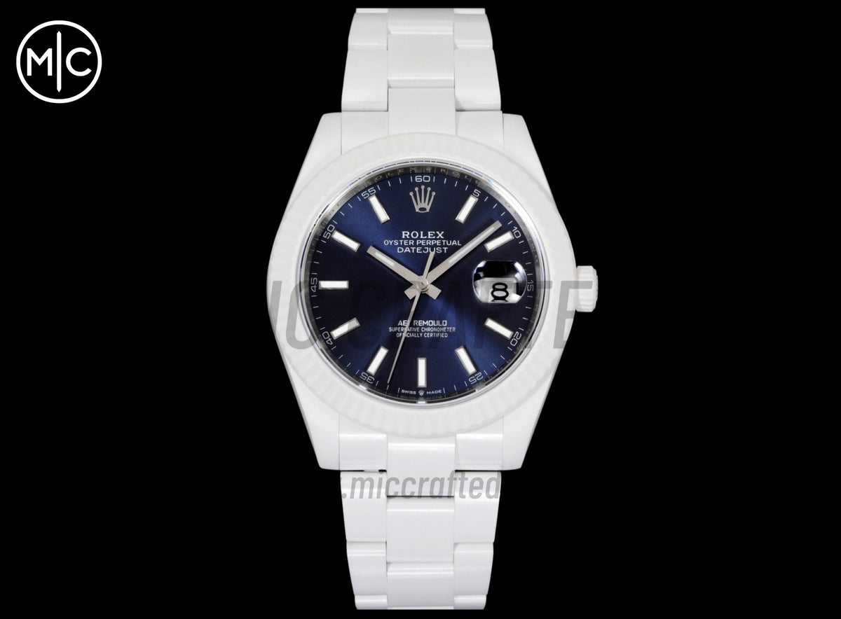 Datejust 41mm 白色陶瓷 - 手工製作版