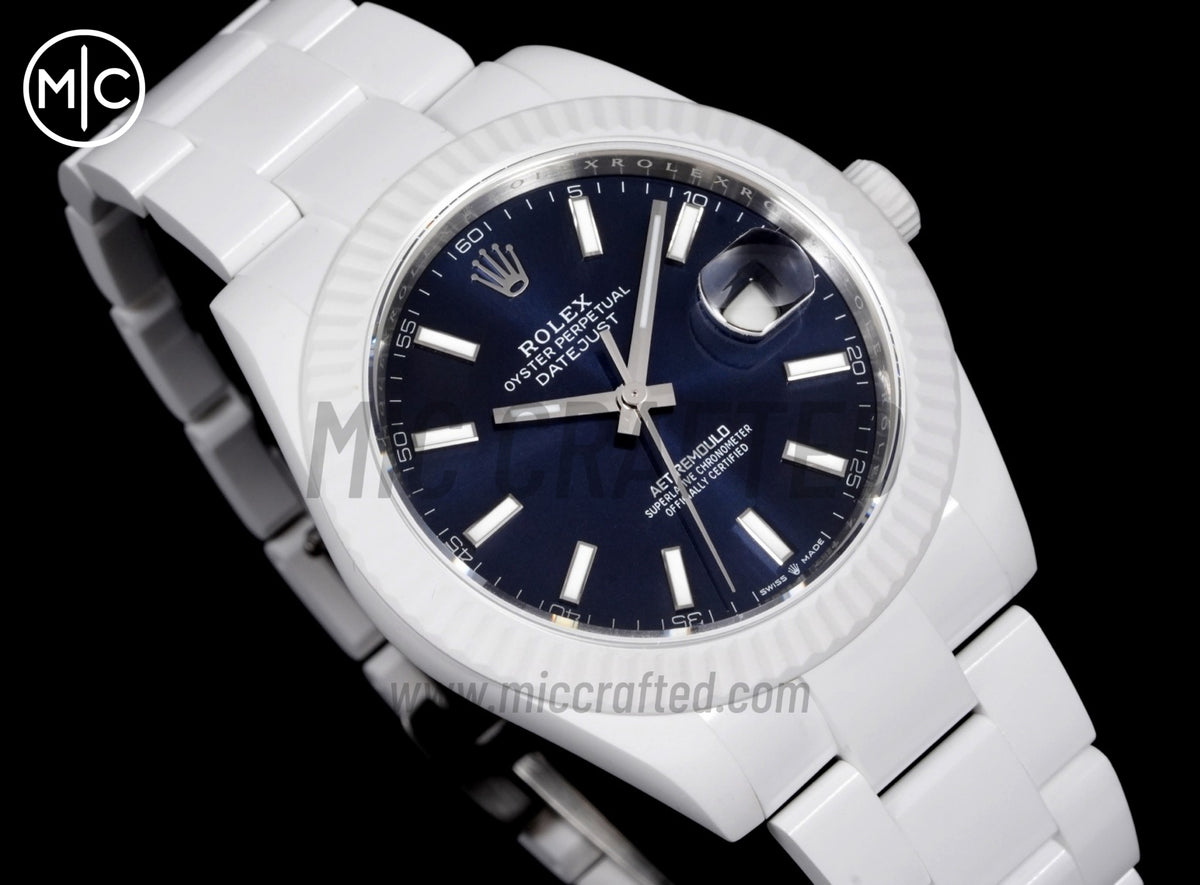 Datejust 41mm 白色陶瓷 - 手工製作版