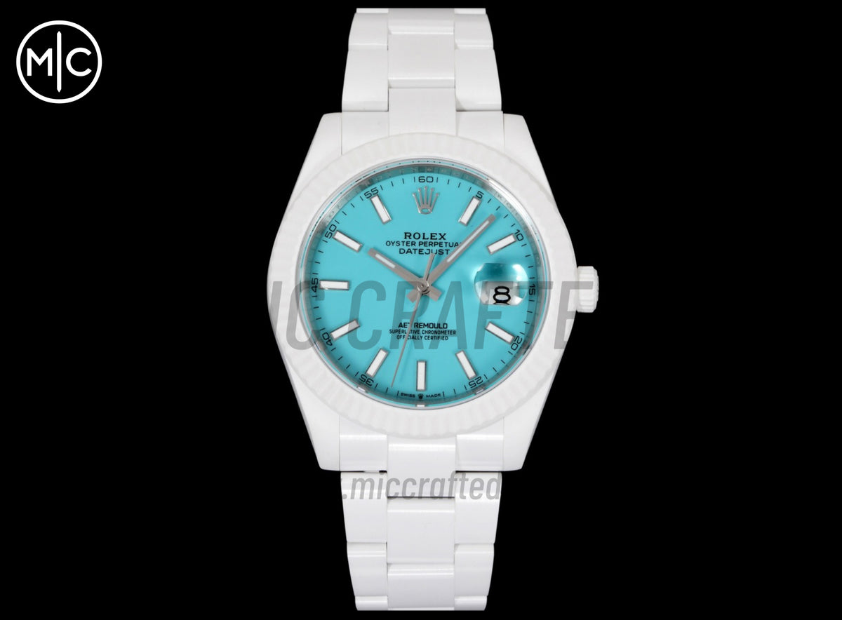Datejust 41mm 白色陶瓷 - 手工製作版