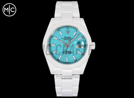 Datejust 41mm White Ceramic – Handcrafted Version