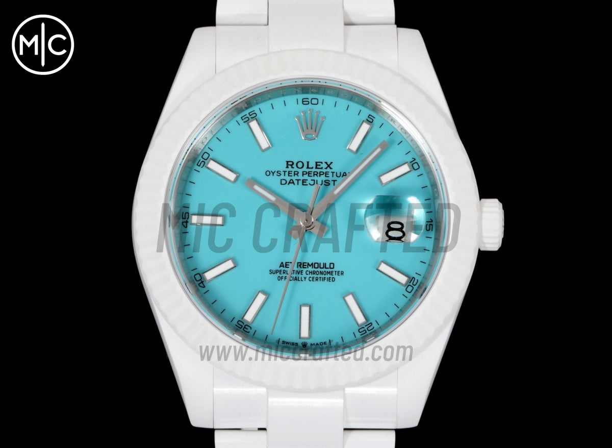 Datejust 41mm 白色陶瓷 - 手工製作版