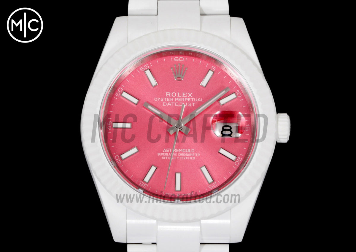 Datejust 41mm 白色陶瓷 - 手工製作版