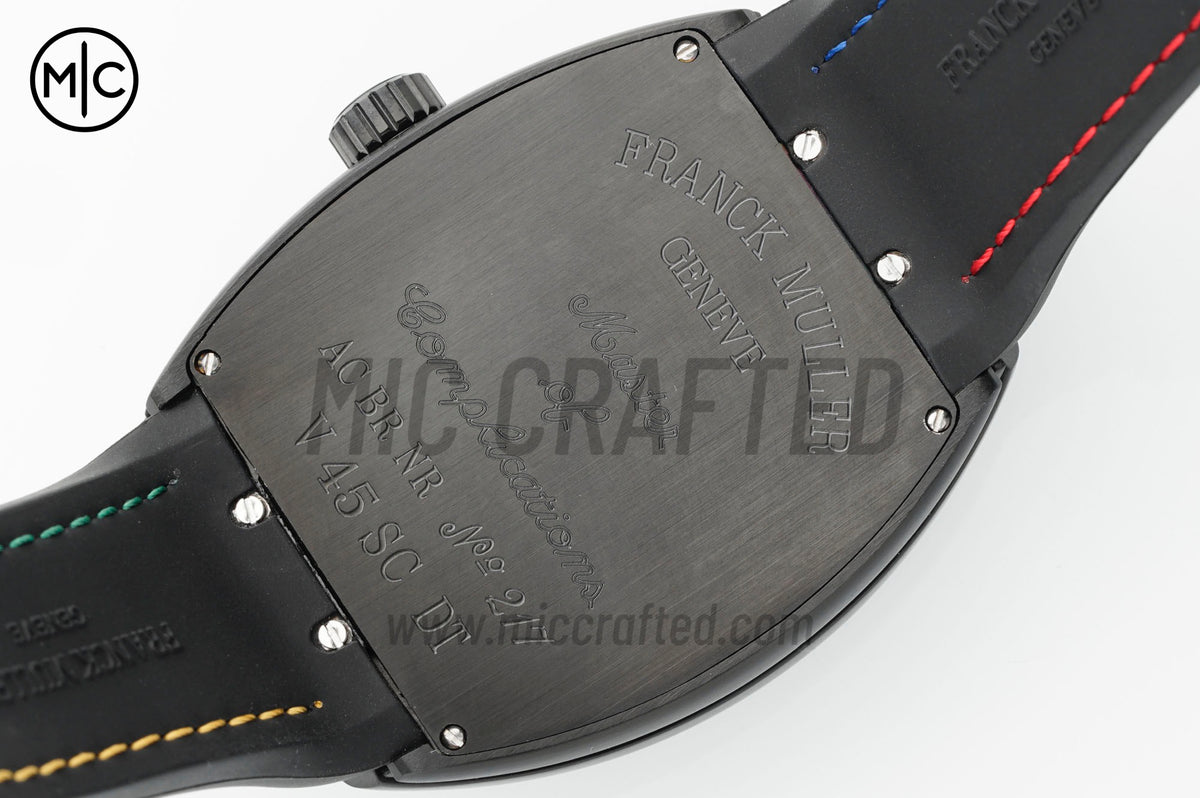 Vanguard V45 PVD Black Dial Colors Markers on Black Nylon Strap – Premium Edition