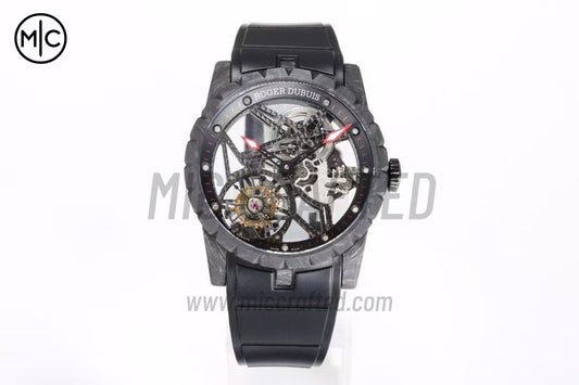 Roger Dubuis Excalibur Spider DBEX0577 Carbon Flying Tourb Wht CF/RU Blk – Premium Edition
