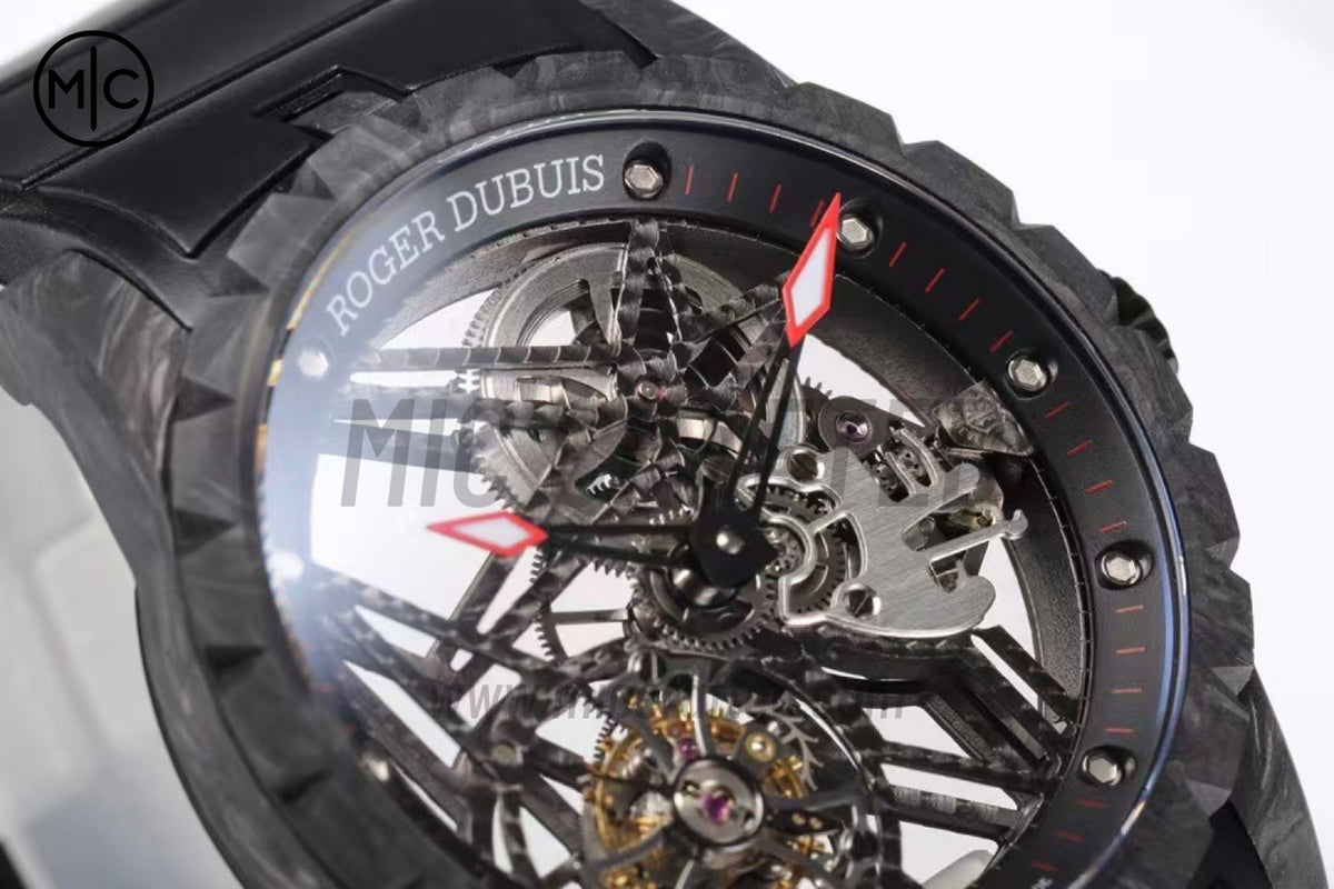 Roger Dubuis Excalibur Spider DBEX0577 碳纖維飛行陀飛輪 白色碳纖維/RU 黑色 - 高級版