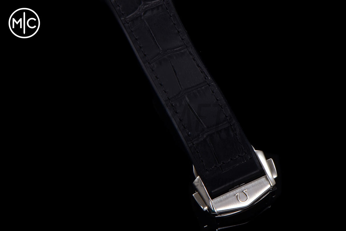 Constellation 41mm RG Silver Grey Dial on Leather Clad Rubber Strap – Premium Edition