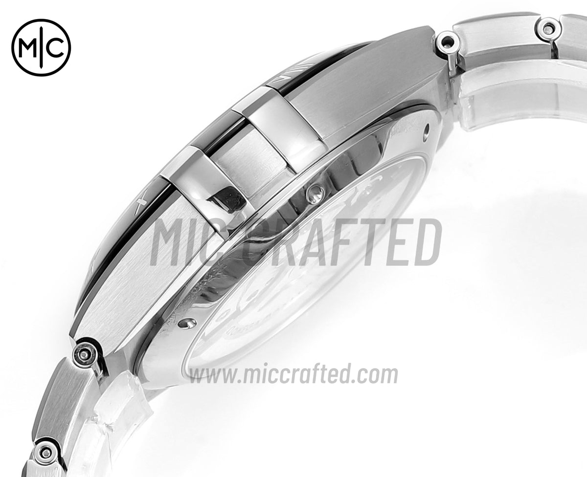 Constellation 41mm Black Ceramic Meteorite Dial on Leather Clad Rubber Strap – Premium Edition