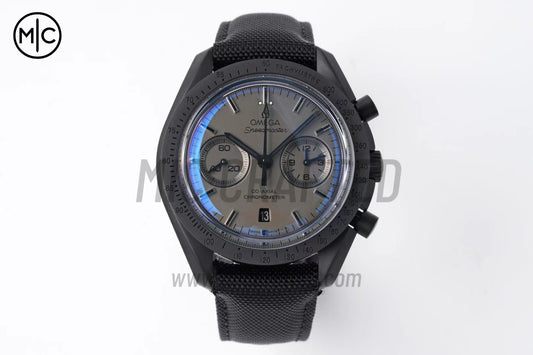 Speedmaster 44mm "Dark Side of The Moon" Real Ceramic Black Dial on Nylon Strap – Premium Edition