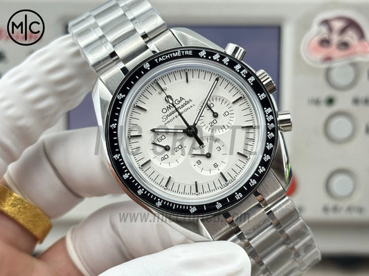 Speedmaster Professional 42mm White Dial on SS Bracelet – Premium Edition