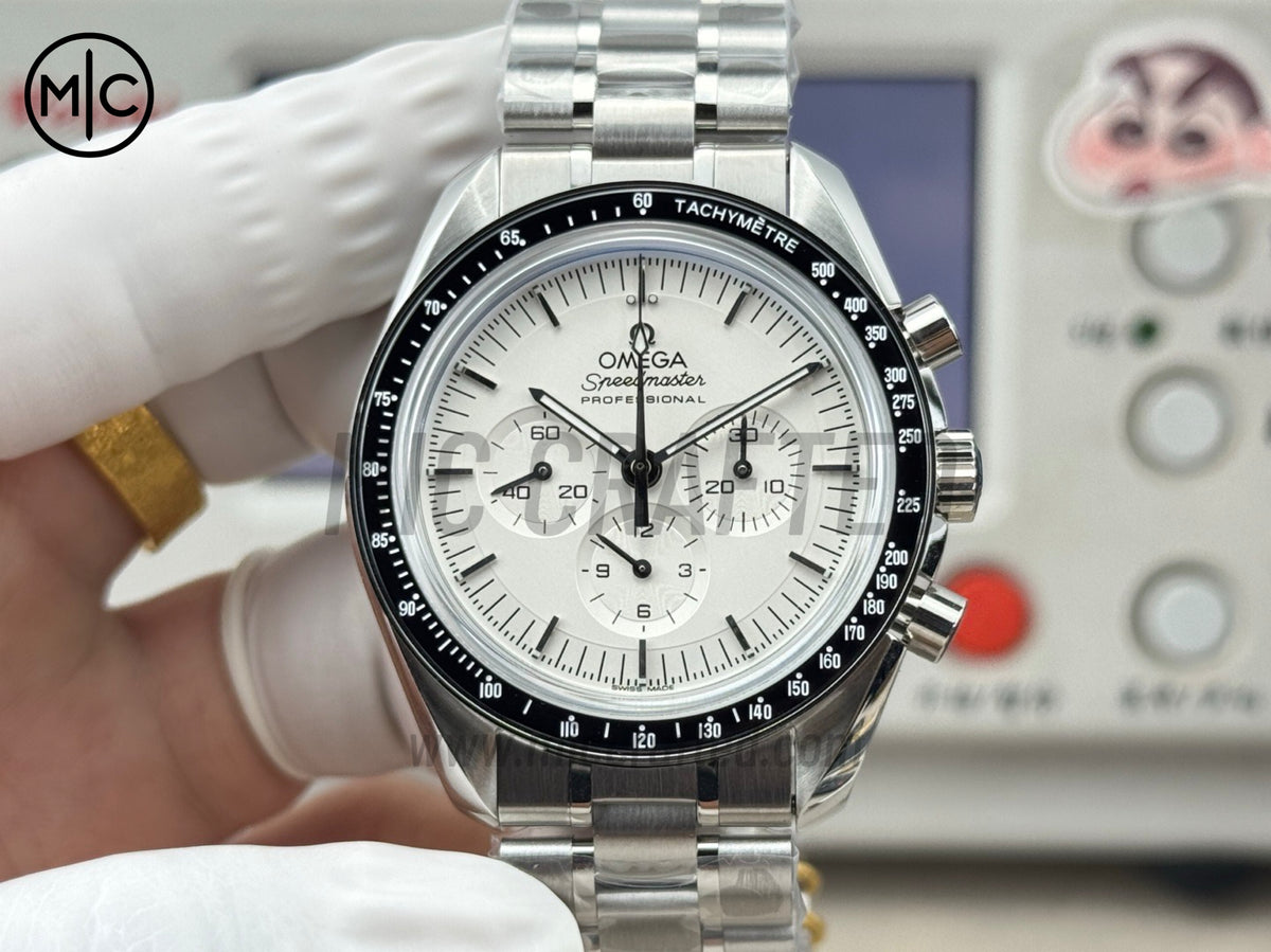 Speedmaster Professional 42mm White Dial on SS Bracelet – Premium Edition