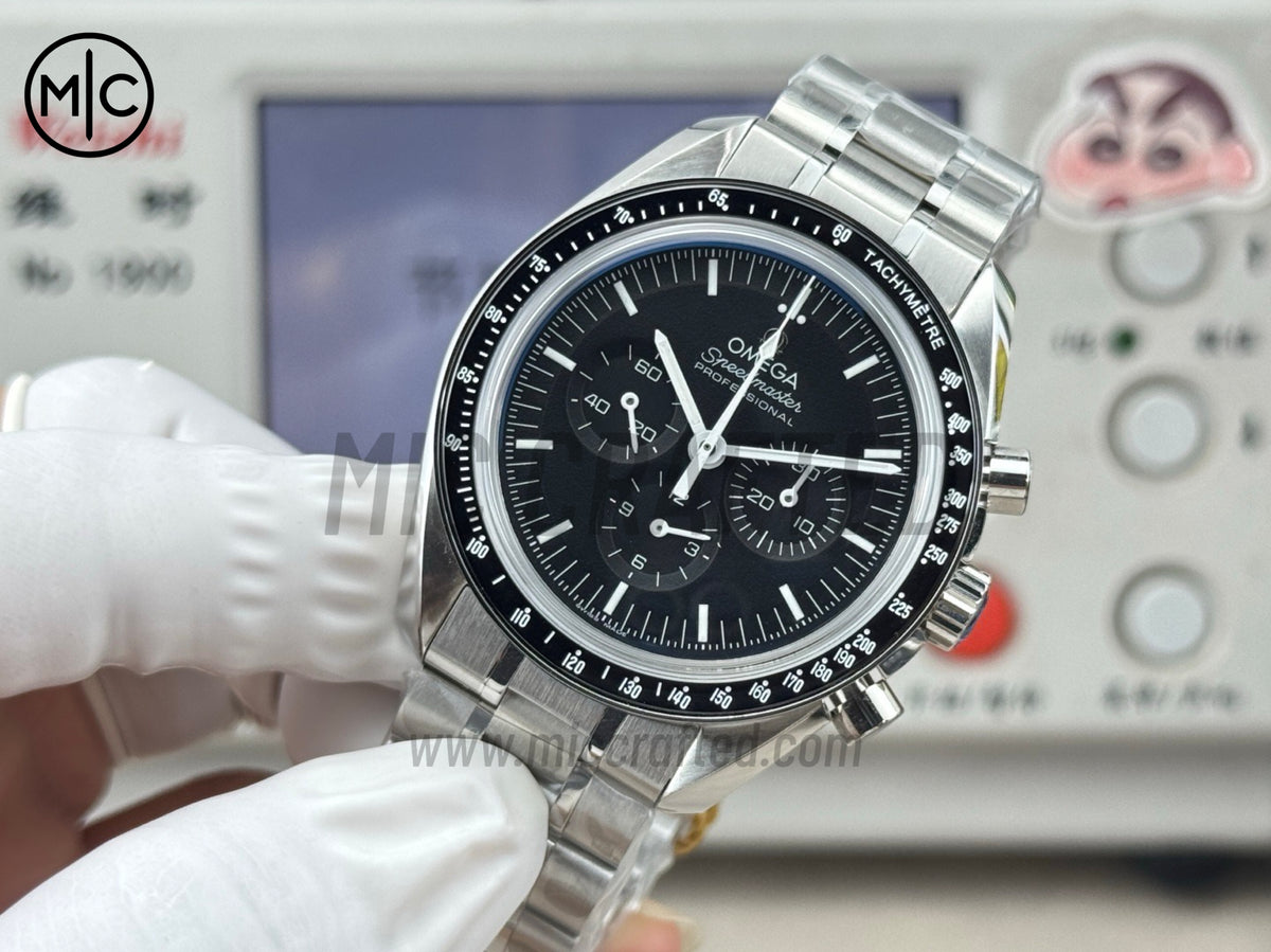 Speedmaster Professional 42mm Black Dial on SS Bracelet – Premium Edition