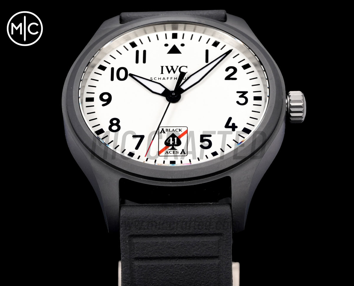Pilot 41mm Black Aces PVD IW326905 on Black Rubber Strap – Premium Edition