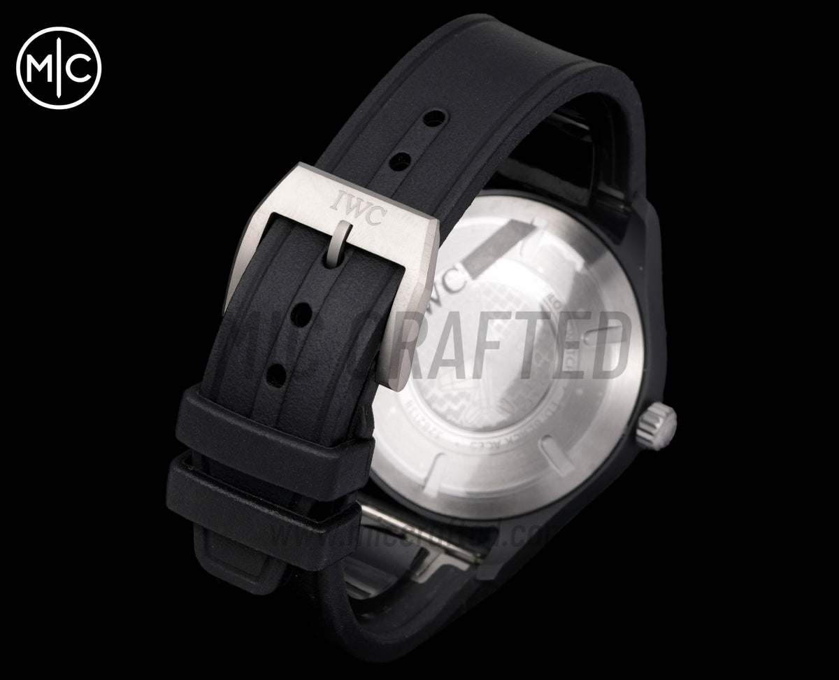 Pilot 41mm Black Aces PVD IW326905 on Black Rubber Strap – Premium Edition
