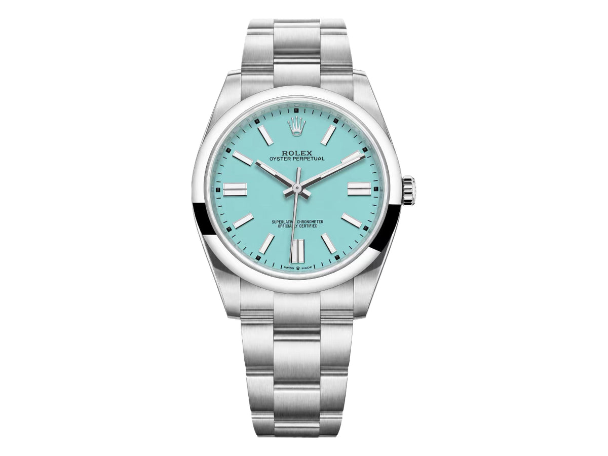 Oyster Perpetual 41mm 124300 904L Steel Tiffany Blue Dial – Premium Edition