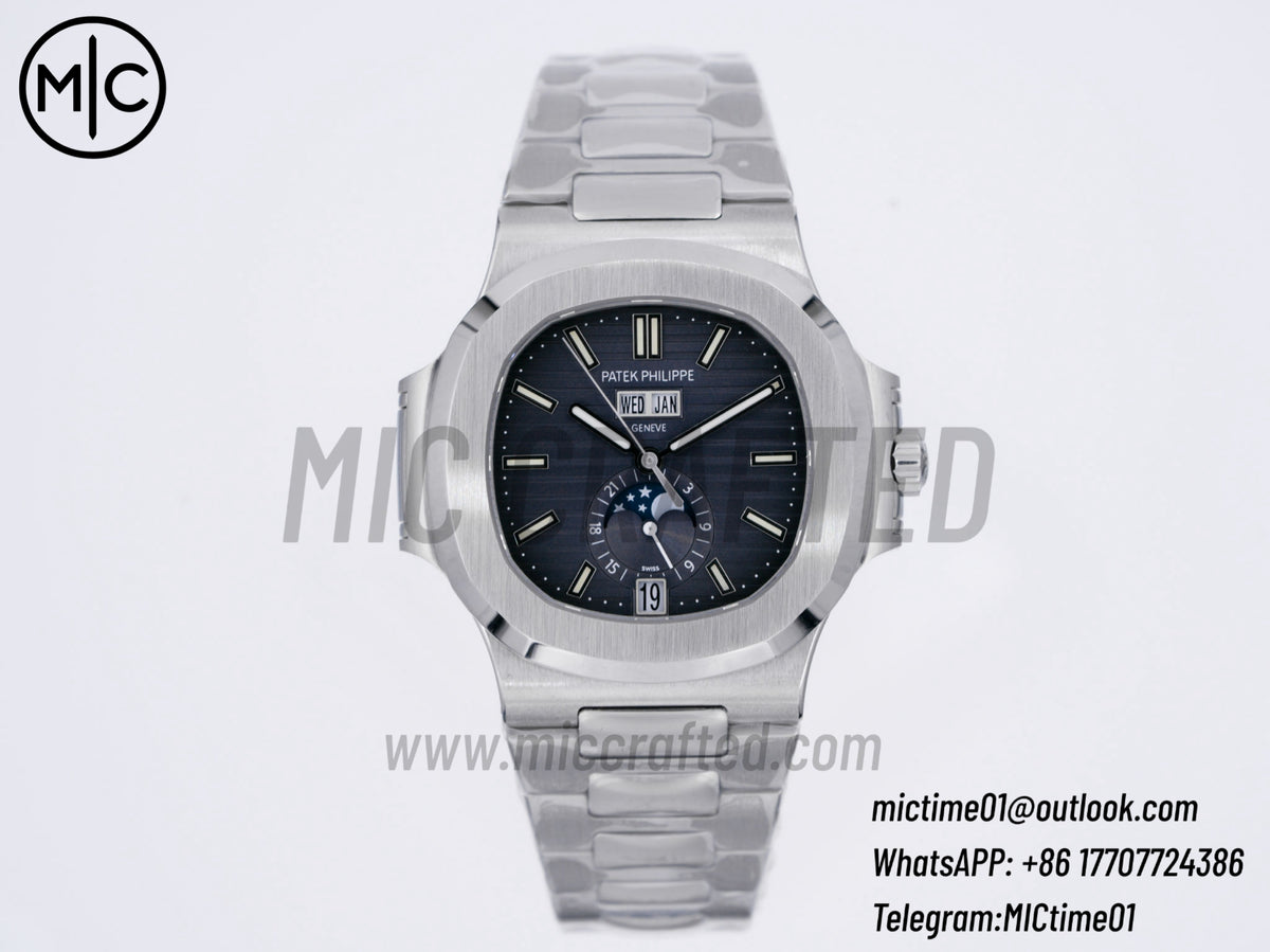 Nautilus 5726 40.5mm Full Function SS Blue Dial on SS Bracelet – Premium Edition