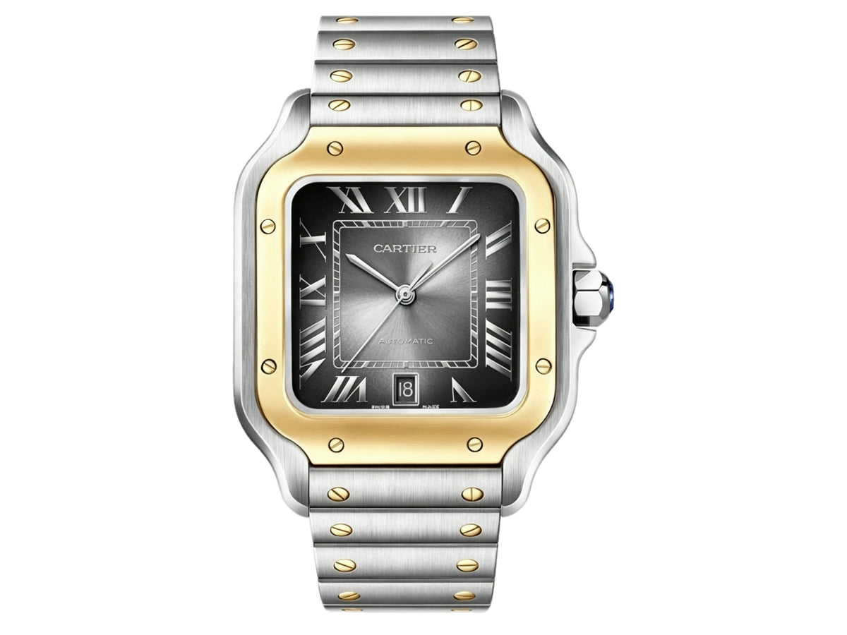 Santos De Cartier 40mm SS/YG Gray Dial on SS/YG SmartLinks Bracelet – Premium Edition