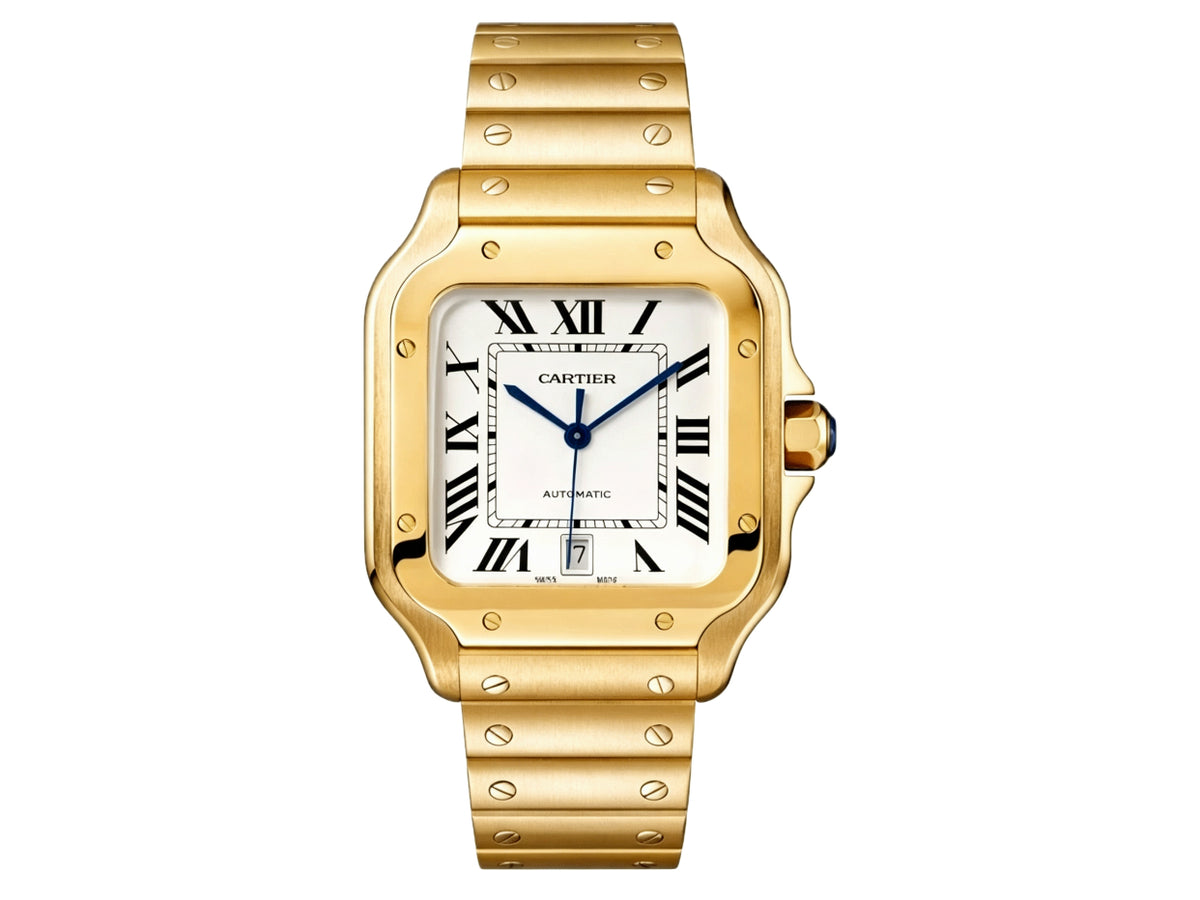 Santos De Cartier 40mm 白色錶盤配 YG SmartLinks 錶鏈 - 尊享版