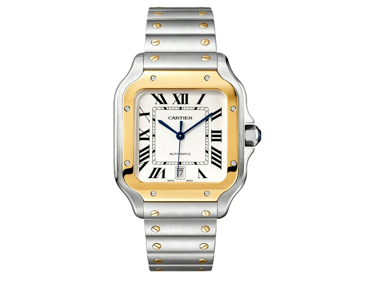 Santos De Cartier 40mm 白色錶盤配 SS/YG SmartLinks 錶鏈 - 尊享版