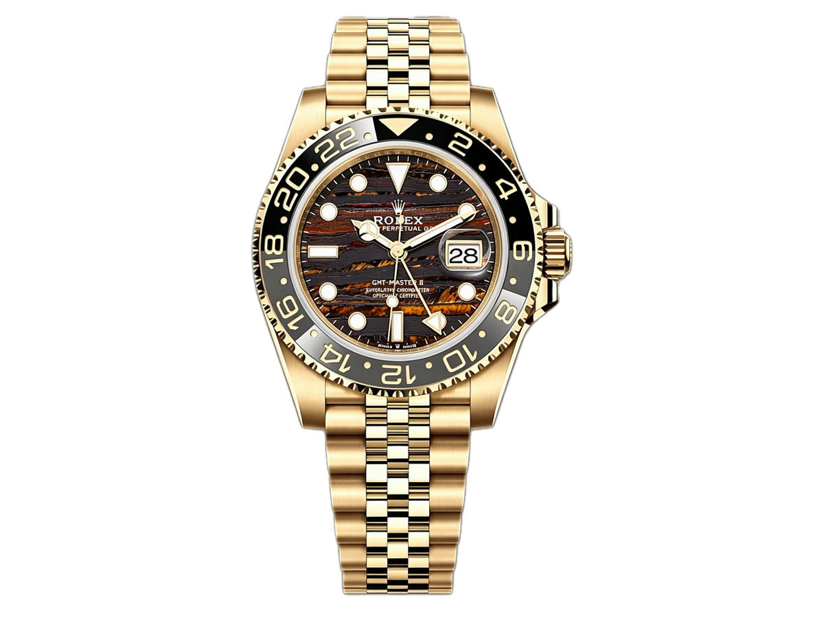 GMT-Master II 126718 GRNR 虎眼石錶盤配 YG Jubilee 錶鏈 - 尊享版
