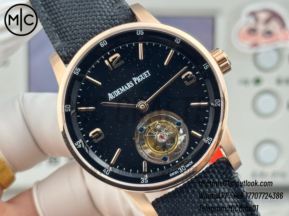 Code 11.59 26396OR 41mm 陀飛輪 RG 星空錶盤 黑色尼龍錶帶 – 尊貴版