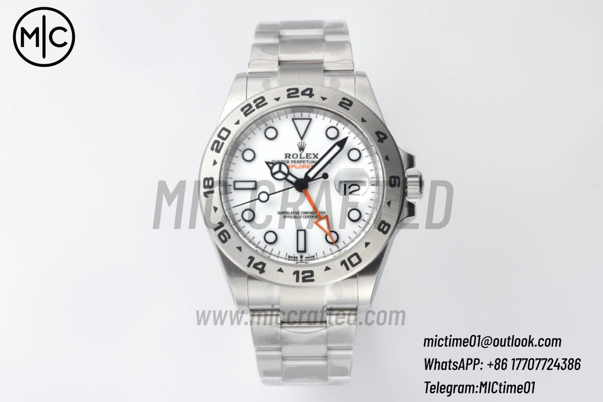 Explorer II 42mm 226570 904L SS White Dial on Bracelet – Premium Edition