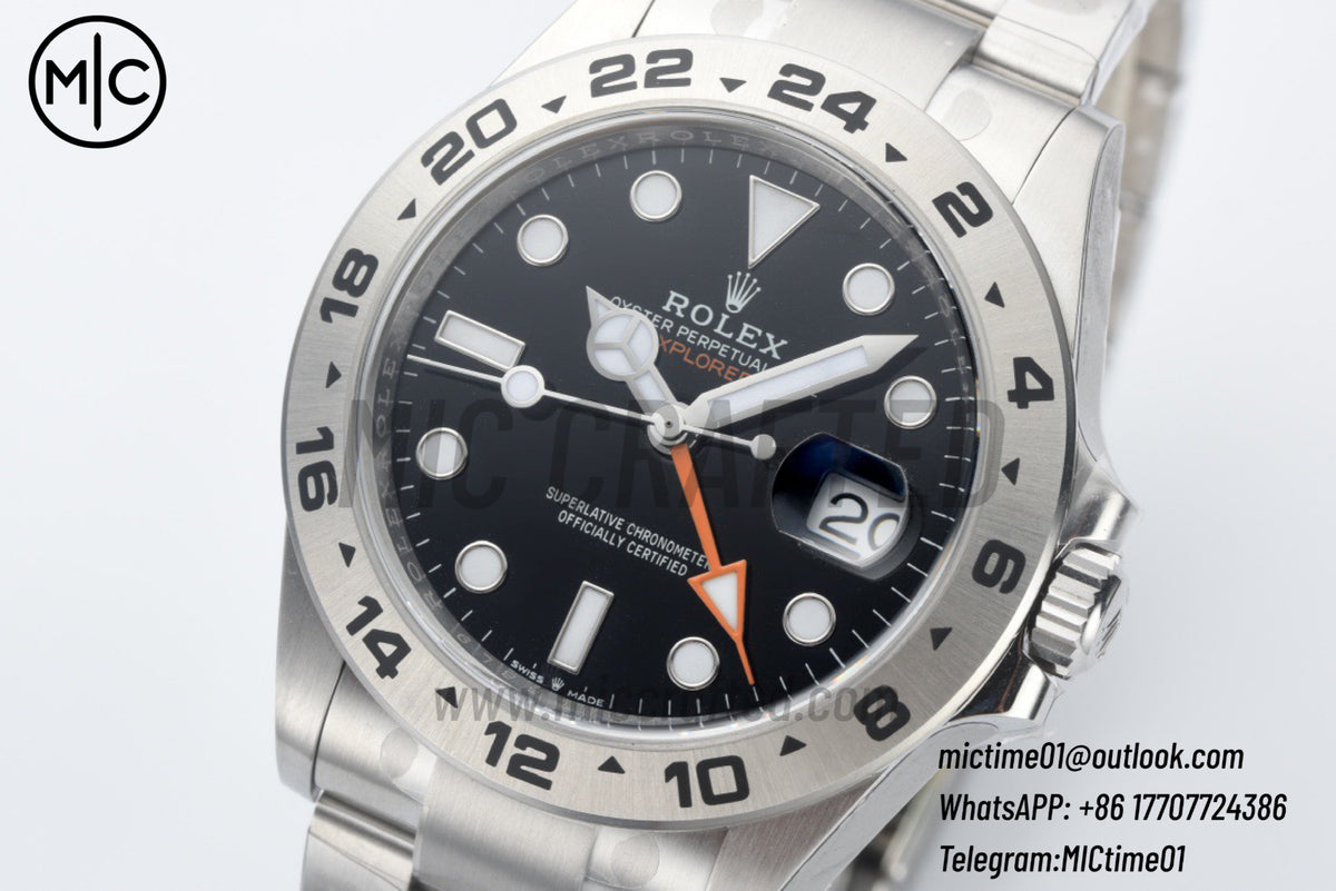 Explorer II 42mm 226570 904L SS Black Dial on Bracelet – Premium Edition