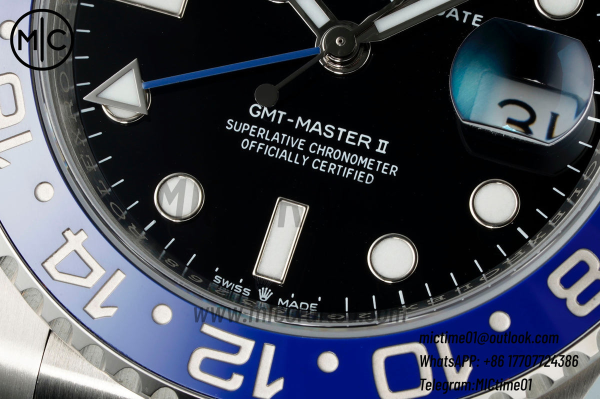 GMT-Master II 126710 BLNR 904L 精鋼,搭配蠔式五珠錶帶 - 高級版