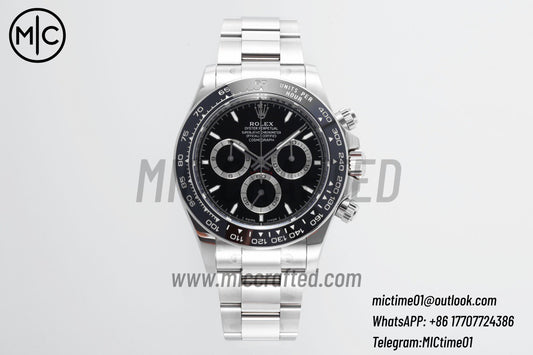 Daytona 126500 904L Steel Black Dial on SS Braclet – Premium Edition