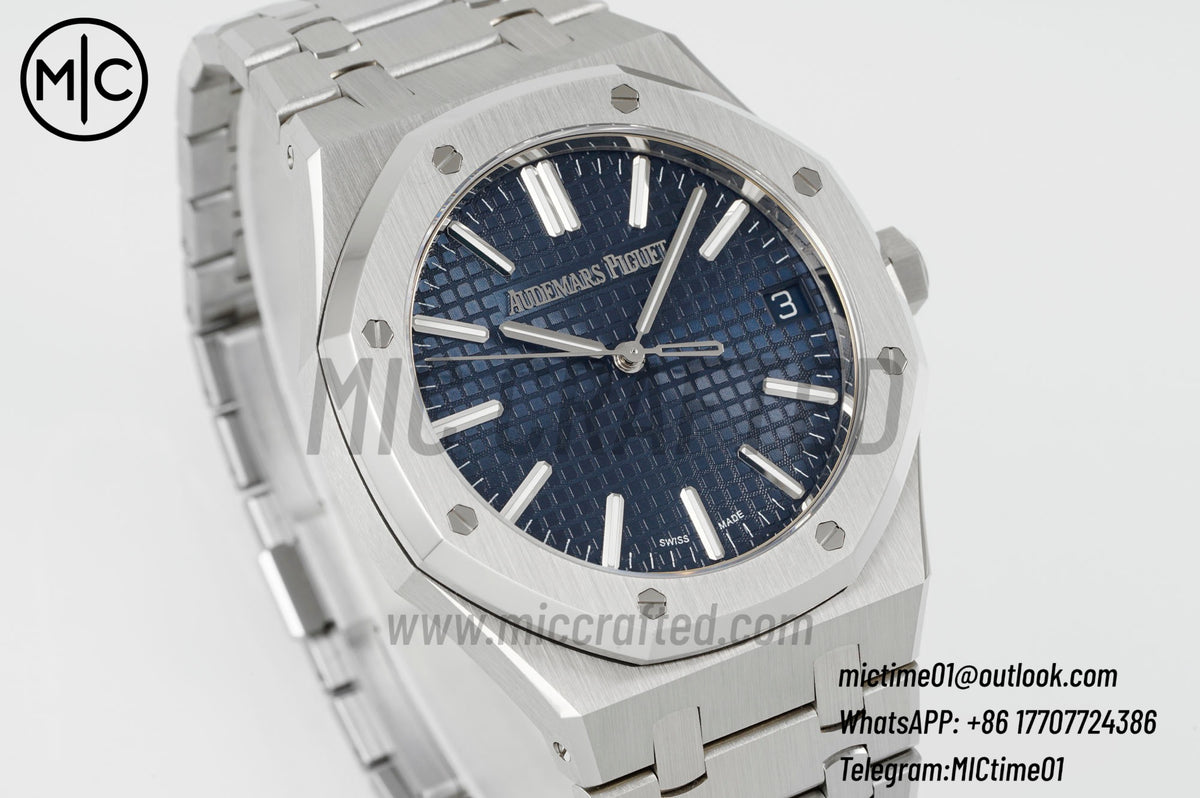 Royal Oak 41mm 15510 SS Blue Dial on SS Bracelet – Premium Edition