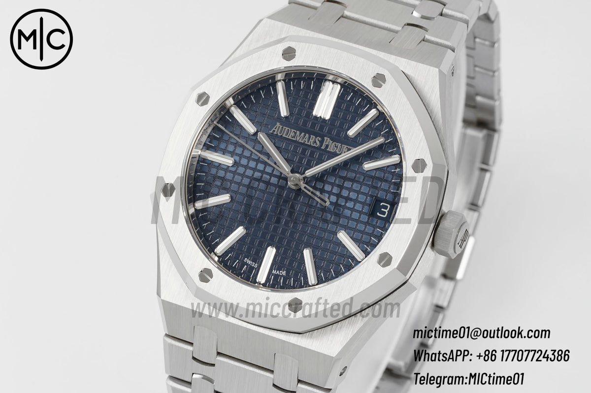 Royal Oak 41mm 15510 SS Blue Dial on SS Bracelet – Premium Edition