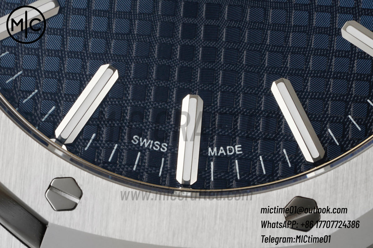 Royal Oak 41mm 15510 SS Blue Dial on SS Bracelet – Premium Edition
