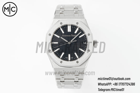 Royal Oak 41mm 15510 SS Black Dial on SS Bracelet – Premium Edition
