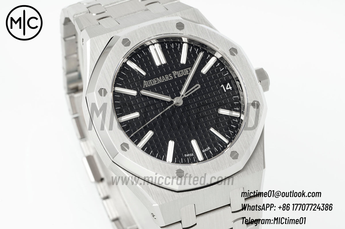 Royal Oak 41mm 15510 SS Black Dial on SS Bracelet – Premium Edition