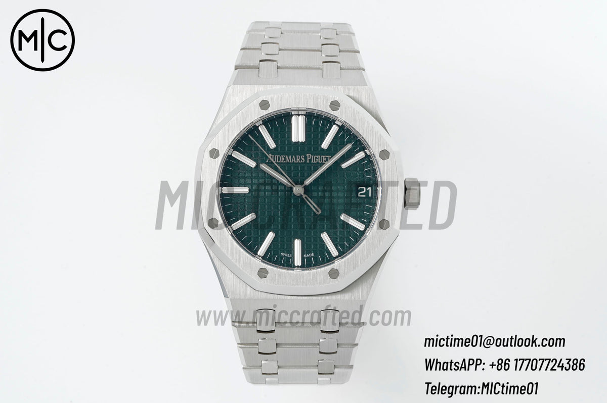 Royal Oak 41mm 15510 SS Green Dial on SS Bracelet – Premium Edition
