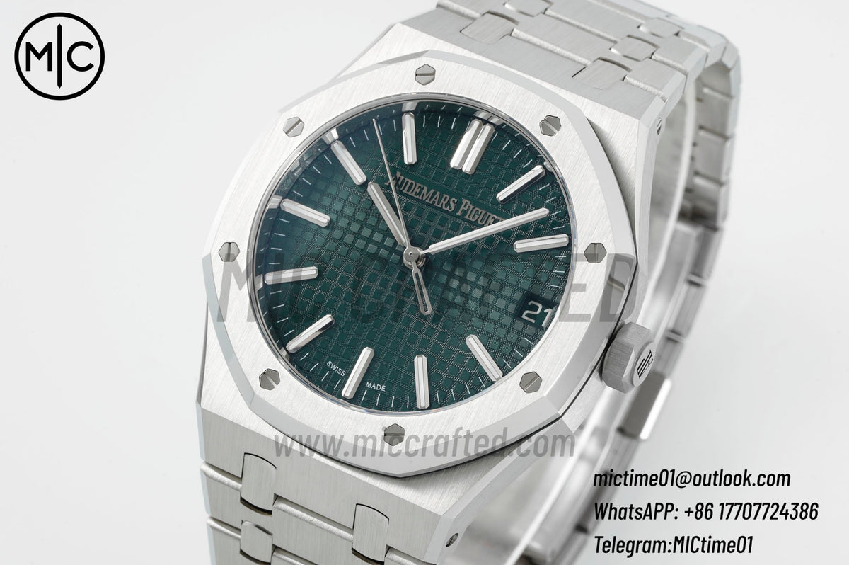 Royal Oak 41mm 15510 SS Green Dial on SS Bracelet – Premium Edition
