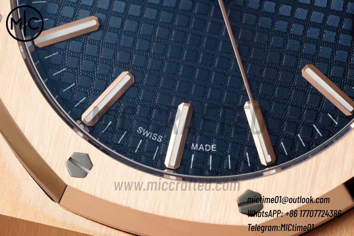 Royal Oak 41mm 15510 RG Blue Dial on RG Bracelet – Premium Edition