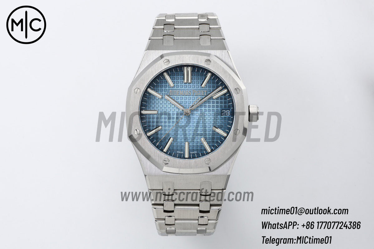 Royal Oak 41mm 15510 SS Ice Blue Dial on SS Bracelet – Premium Edition
