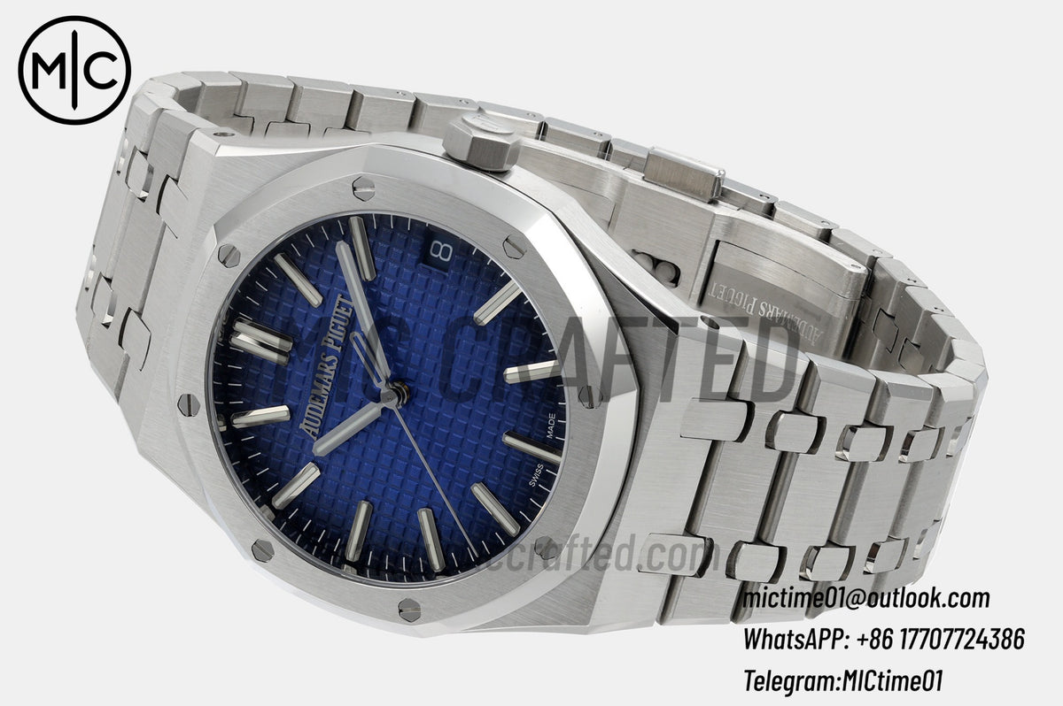Royal Oak 41mm 15510 SS Blue Ombre Dial on SS Bracelet – Premium Edition