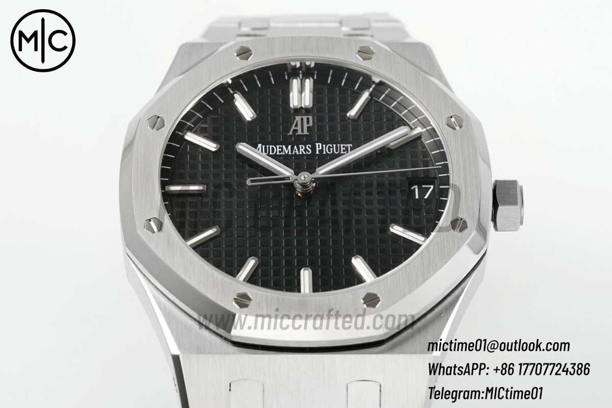 Royal Oak 41mm 15500 SS Black Dial on SS Bracelet – Premium Edition