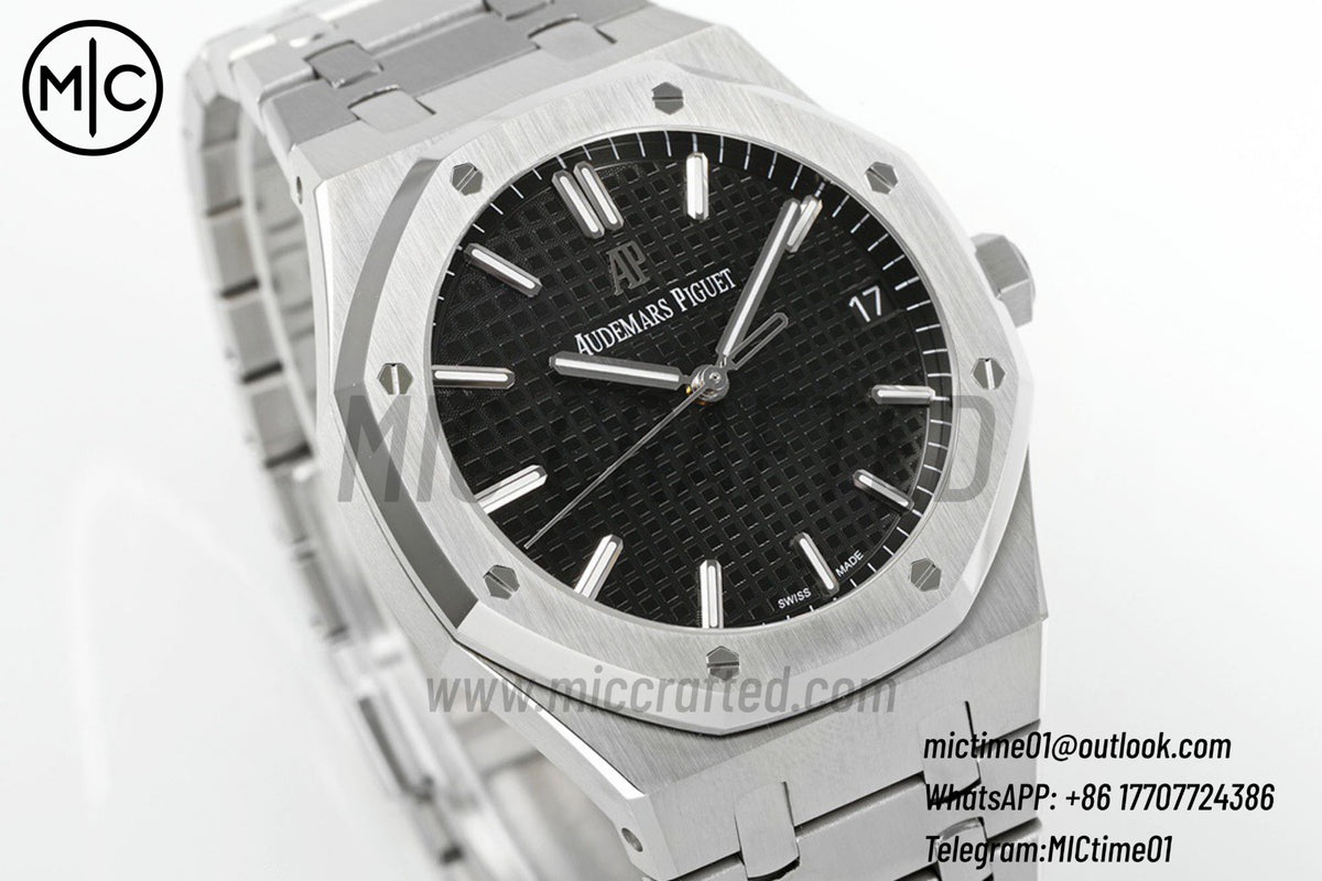 Royal Oak 41mm 15500 SS Black Dial on SS Bracelet – Premium Edition