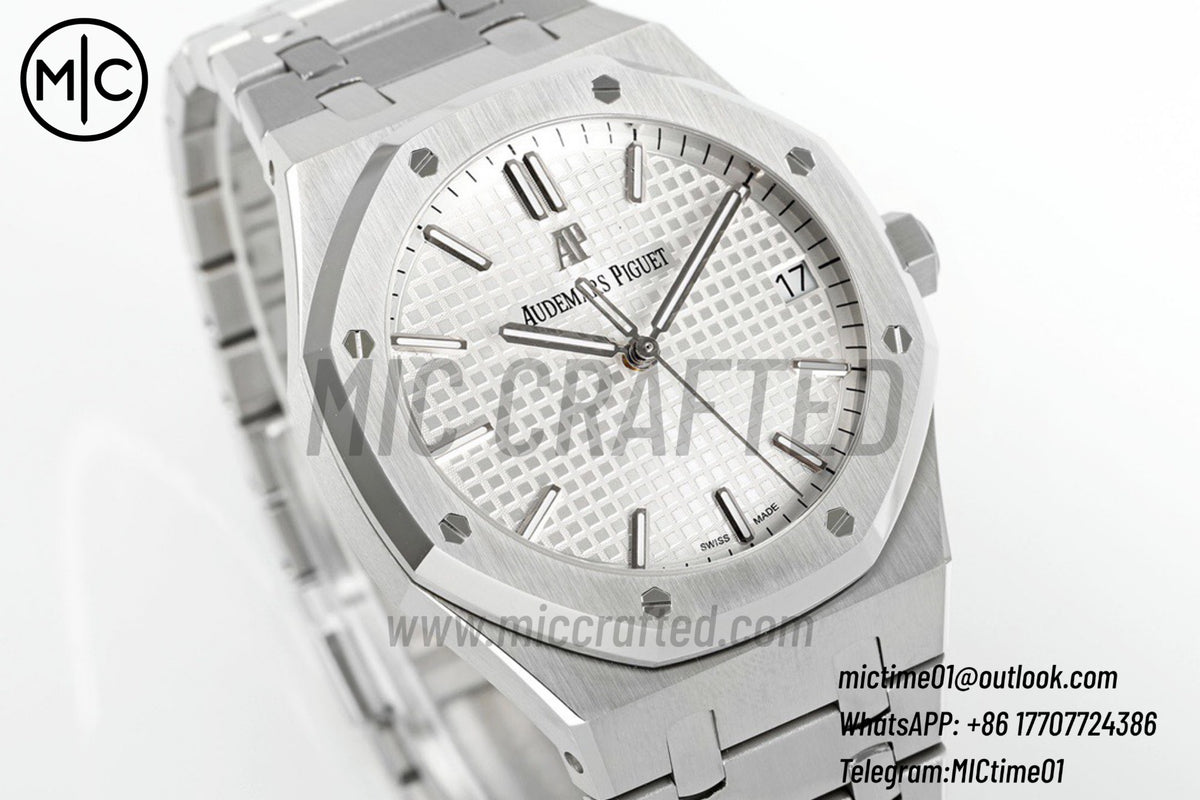 Royal Oak 41mm 15500 SS White Dial on SS Bracelet – Premium Edition
