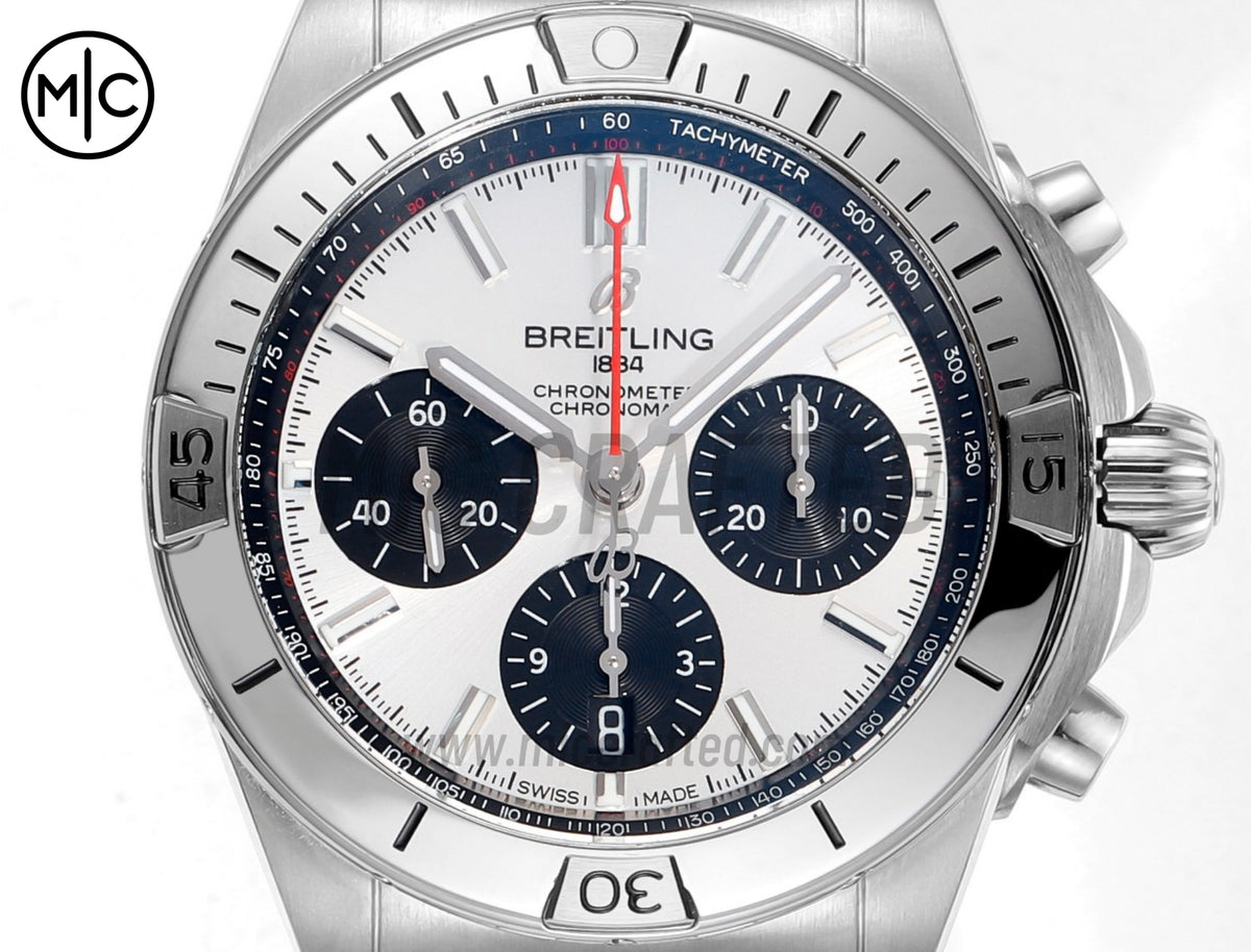 Chronomat B01 42mm SS 銀黑色錶盤配 SS 錶鏈 - 尊享版