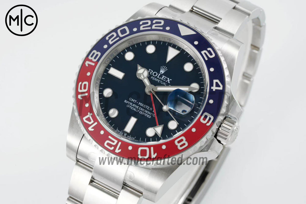 GMT-Master II 126719 BLRO 紅/藍陶瓷 904L 精鋼 藍色錶盤 蠔式錶帶 – 尊貴版