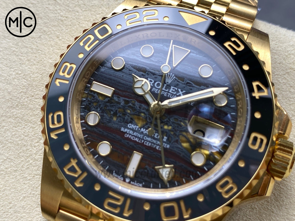GMT-Master II 126718 GRNR 虎眼石錶盤配 YG Jubilee 錶鏈 - 尊享版