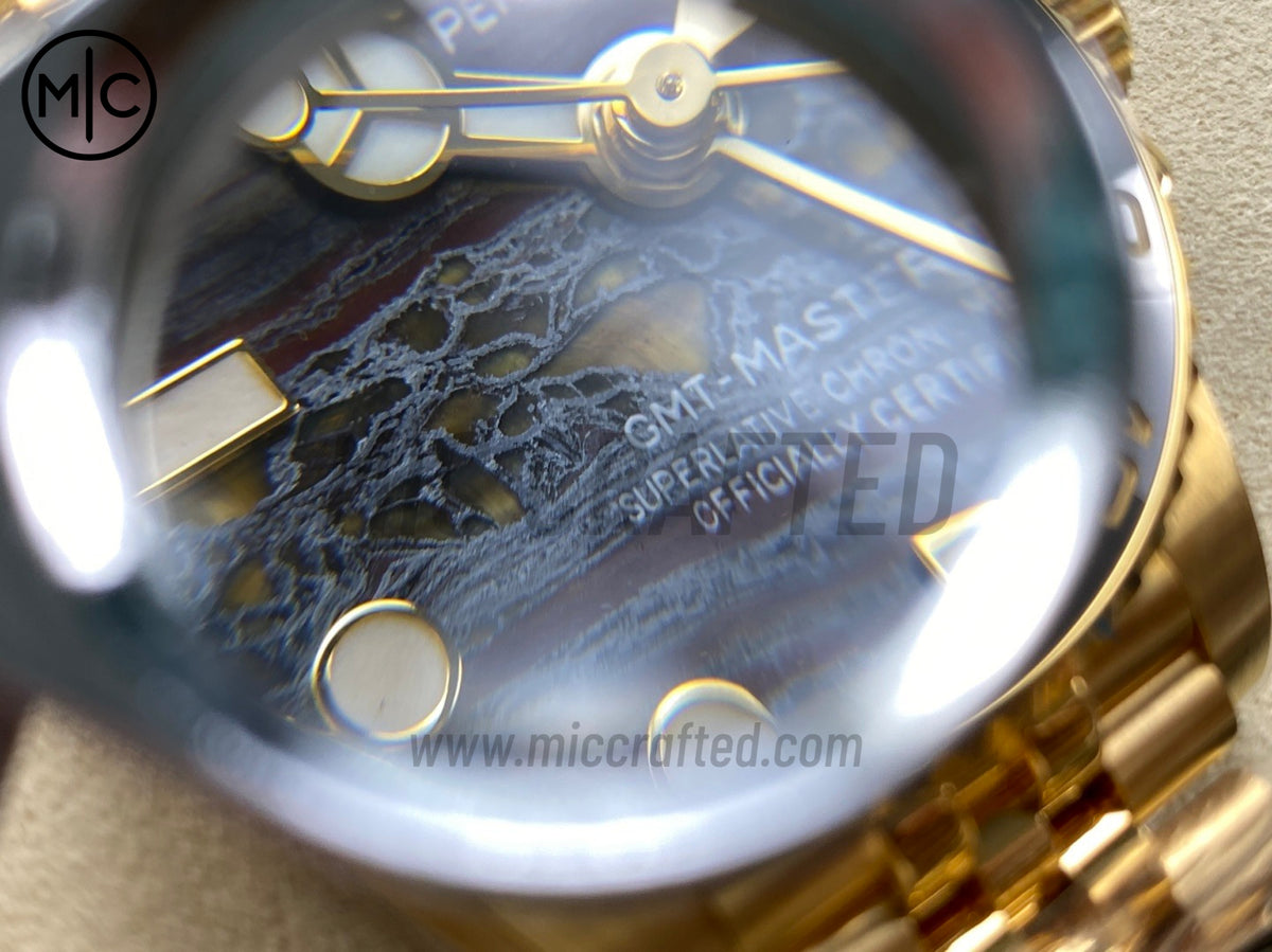 GMT-Master II 126718 GRNR 虎眼石錶盤配 YG Jubilee 錶鏈 - 尊享版
