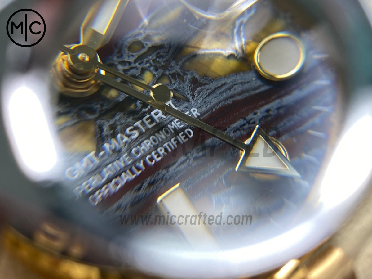 GMT-Master II 126718 GRNR 虎眼石錶盤配 YG Jubilee 錶鏈 - 尊享版